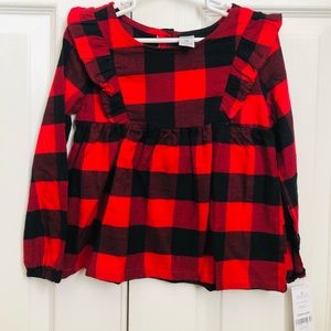 CARTERS BUFFALO PLAID TOP > 5T